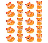 DIYEAH 20 Pezzi Mini Statuine Volpe in Resina per Decorazioni da Scrivania e Artigianato, Piccole Figure Kawaii Animali da Collezione Compatte per Casa e Ufficio