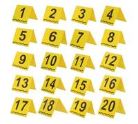 DIYEAH 20 Pezzi Segnaposto Prove Giallo in Plastica con Scala di Misurazione Portatile per Raccolta Prove e Indagini sulla Scena del Crimine