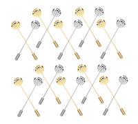 DIYEAH 20 Pezzi Spille Rotonde con Vassoio Metallo Leggero Brooch Pin Stick per Gioielli Fai da Te Accessori per Sposi e Abbigliamento Business