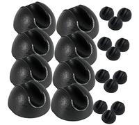 DIYEAH 20 Pezzi Tappetino antiscivolo protezione del pavimento della gamba della sedia tampone protettore protezioni per il pavimento delle gambe del divano piedini per mobili pvc Nero