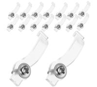 DIYEAH 200 Pezzi Clip per Fissaggio Strisce LED in Plastica Trasparente a Forma Arcuata, Resistente e Versatile per Montaggio Sicuro su Performance Sceniche e Esposizioni Commerciali