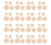 DIYEAH 200 pezzi di mezze sfere in legno: perline di legno non finite, palline divise, decorazioni artigianali fai da te - mini perline emisferiche per decorazioni per feste in casa