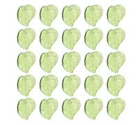 DIYEAH 200pezzi Perline Verdi in Acrilico Ciondoli Forma di Foglia Trasparenti per Creazione di Gioielli Fai da Te Perline Forma di Foglia per Collane Braccialetti e Campanelli Eolici