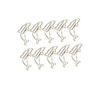 DIYEAH 20pezzi Fermacarte in Metallo Forma Di Cetaceo Fermagli Per Segnalibri e Appunti Dorati Morsetto Portatile Per Ufficio e Organizzazione