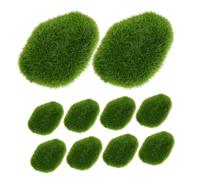 DIYEAH 20pezzi Pietre di Muschio Finto Realistico di Pietre Ricoperte di Muschio Artificiale per Decorazioni da Composizioni Floreali e Progetti Artigianali