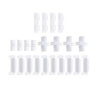 DIYEAH 22 Pezzi Clip di Fissaggio Fibbia e Clip di Ritenzione per Divisori Cassetti in Plastica Bianco Ottimizzazione dello Spazio per Uffici e Cucina