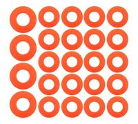 DIYEAH 24 Pezzi Anelli Antigoccia per Pagaia Kayak e Canoa, PVC, | Remi di Canoa e Sup, Alta Visibilità Arancia e Nero, Adatti a Fusti Comuni