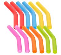 DIYEAH 24 Pezzi Copertura in Silicone per Cannucce in Acciaio Inossidabile, Punta Riutilizzabile Diametro Interno 8mm, Leggera per Cannuccia Bubble Tea