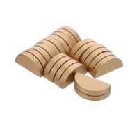 DIYEAH 24 Pezzi Supporti in Legno Semicircolare per Segnaposto Matrimonio Porta Cartellini Rustici Dorati per Tavoli Feste Halloween e Natale Espositore Numero Tavolo Naturale e Robusto
