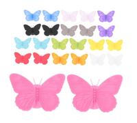 DIYEAH 24pezzi Marcatori per Bicchieri in Silicone per Bevande Etichette Forma di Farfalla Identificatori di Bicchieri per Cocktail e Party per Calici da Vino e Martini