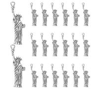 DIYEAH 25 ciondoli in metallo a forma di Statua della Libertà, stile | Tema monumento nazionale patriottico degli Stati Uniti, decorazione per il Giorno dell'Indipendenza, mini Statua della