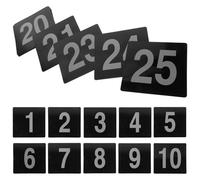 DIYEAH 25 Pezzi Cartelli Numerici in PVC per Tavoli 95X100Mm Cartelli Riservati Riutilizzabili per Matrimoni Feste e Ristoranti Segnaposti Resistenti all'Usura Numeri 1-25 in Bianco