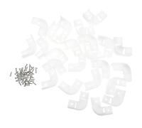 DIYEAH 25 Pezzi Connettore Angolare per Strisce LED, Plastico Bianco | Giunzione a 90 Gradi, Installazione Semplice, Struttura Leggera, Finitura Bianca, Uso Profili Lineari