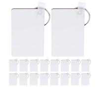 DIYEAH 25 Pezzi Portachiavi Fai da Te Grezzi Portachiavi Fai da Te a Doppia Faccia con per Sublimazione per Ornamento Bianco per trasferimento Termico a Sublimazione