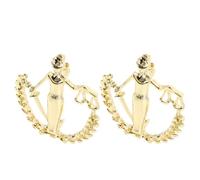 DIYEAH 2pezzi Spilla Donna in Metallo Dorato con Bilancia della Giustizia Spilla da Bavero con Ritratto Femminile Accessorio Astrologico per Camicie e Abiti Regalo Natale e Compleanno