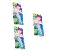 DIYEAH 3 Pezzi 48 Astucci Per Matite 48 Scomparti Portapenne Con Rotelle Portapenne in Tela Fatto A Mano Organizzatore Per Forniture