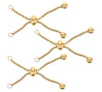 DIYEAH 3 Pezzi Catena Estensibile Catene di Estensione della Collana Catena di Diapositive Regolabile Catena di Estensione del Braccialetto Cursore Regolabile Acciaio Inossidabile Golden