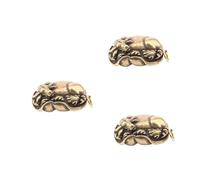 DIYEAH 3 Pezzi ciondolo a forma di mucca dello zodiaco ornamenti d'attaccatura della mucca dello zodiaco ciondolo mini mucca zodiacale portachiavi mini ciondolo anello chiave