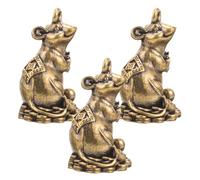 DIYEAH 3 Pezzi Ciondolo Chiave Topo Mini Rame Oro Stile Vintage Retrò