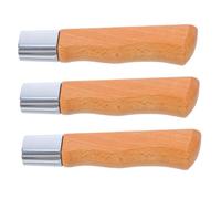 DIYEAH 3 pezzi Manico in Legno Pieno per Coltelli da Cucina con Impugnatura Antiscivolo Sostituzione Manico per Coltelli da Chef Faggio Naturale Ergonomico e Resistente per Uso Domestico