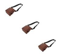 DIYEAH 3 Pezzi marsupio con tasca con borchie cintura da carpentiere Piccola borsa per attrezzi cintura degli attrezzi marsupio porta attrezzi fibra chimica Light Brown