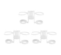 DIYEAH 3 Pezzi Porta Ombrellone da Spiaggia in Plastica ABS Bianco Leggero | Supporto per Ombrello, Superficie Liscia, Non Danneggia Fusto, per Attività All'aperto e Spiaggia