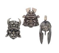 DIYEAH 3 Pezzi Portachiavi Decorativo Ciondolo Gioielli Fai Da Te Ciondoli Casco Samurai Ciondolo Casco Samurai Ciondoli Giapponesi Portachiavi