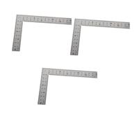 DIYEAH 3 Pezzi Squadra da Carpentiere Inossidabile Righello Quadrato Doppia Scala per Misurazioni Precise Falegnameria Strumento Multifunzionale per Professionisti Te