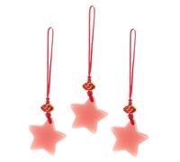 DIYEAH 3 pezzi Star Shaped Keyring Glow in The Dark Mobile Phone String Lanyard Stylish Pendant For Keys And Bags Compatibility For All Phone Models