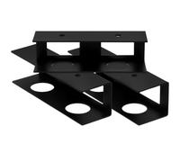 DIYEAH 3 Pezzi Supporto per Laptop in Ferro Nero Sotto Scrivania, Ufficio | Montaggio Semplice senza Fori, Design Salvaspazio, Uso Multifunzionale, Accessori Inclusi, Manuale D'istruzioni