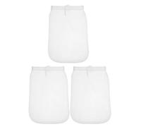 DIYEAH 3 sacchetti per latte di noci: sacchetto riutilizzabile per latte di mandorle 12x10" - alternativa alla garza a maglia fine - sacchetto con colino a 80 maglie e coulisse per succhi,