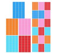 DIYEAH 30 fogli di etichette adesive con scrivibili, etichette rettangolari con codifica a colori, carta adesiva, adesivi decorativi per feste scolastiche ed eventi