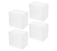 DIYEAH 30 Pezzi Custodia Cassette Audio Standard in ABS Trasparente | Protezione da Danni Quotidiani, Facile Identificazione, Finitura Liscia, per Archiviazione Voci e Supporti