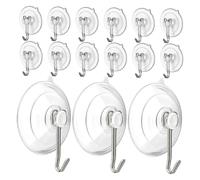 DIYEAH 30 pezzi Ganci Ventosa Trasparenti Spessi Ganci Rimovibili e Riutilizzabili per Asciugamani Adatti Vetri Piastrelle Bagno Cucina Doccia e Finestre senza Forare