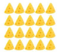 DIYEAH 30 pezzi Mini Formaggio Triangolo Cheesecake Decorativi Miniatura Finta per Casa delle Bambole Accessori Cibo Finto per Decorazione Cucina e Progetti DIY