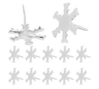 DIYEAH 300 Mini Fermagli per Carta - Chiodi Metallici a Forma di Fiocco di Neve Natalizio per lavori di Carta - Fermagli Decorativi a 2 Punte per progetti Fai da Te e Scrapbooking