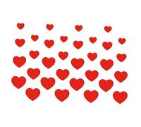 DIYEAH 32 pezzi Toppe Ricamate Cuore Termoadesive Rosse per Cappelli Jeans Zaini Patch Decorazione Facile da Applicare e Resistenti per DIY e Riparazioni