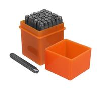 DIYEAH 37 Pezzi Kit di Timbri Metallici per Incisione Lettere A-z e Numeri 0-9 Figure a Forma di Cuore, Punzoni in Acciaio al Carbonio da 3mm per Metallo, Legno e Pelle