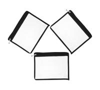 DIYEAH 3pezzi Borsa Organizer Trasparente con Cerniera Piccola Borsa Portaoggetti in Pvc Riutilizzabile Astuccio per Documenti e Cancelleria Adatto per Ufficio Scuola e Viaggio