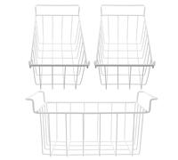 DIYEAH 3pezzi Cestelli in Filo Metallico Per Congelatore Pozzetto Organizer Per Congelatore Profondo Cestello Sospeso Portaoggetti in Rete