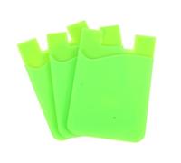 DIYEAH 3pezzi Portafoglio Adesivo Per Supporto Posteriore Custodia in Silicone Antiscivolo Per Credito e Documenti Design Sottile e