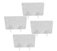 DIYEAH 4 Pannelli Divisori per Scrivania in Feltro Grigio Chiaro 30X40 CM con Piedini Divisorio Acustico per Aule e Uffici Schermo per la Privacy della Postazione di Lavoro