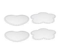 DIYEAH 4 Pezzi Base Fondo Borsa Acrilico Trasparente per Uncinetto Forma Cuore e Accessori Fai da Te per Realizzazione Borse Artigianali