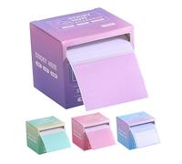 DIYEAH 4 pezzi Blocchetti Memo Autoadesivi con Dispenser Foglietti Appiccicosi Gradienti Blu Rosa Note Adesive Resistenti per Ufficio Scuola e Casa per e Promemoria
