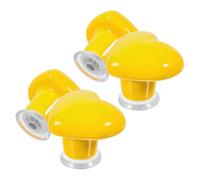 DIYEAH 4 Pezzi Bottoni Forma di Cuore per Coperchio Water Assistente Pulsante per Anziani Aiuto Pressione Scarico Bagno Giallo