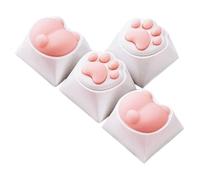 DIYEAH 4 Pezzi Cat Paw Keycaps per Tastiere Meccaniche Copritasti Adorabili e Facili Installarper Amanti Dei Gatti e Giocatori