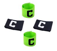 DIYEAH 4 Pezzi Fasce da Capitano da Calcio e Basket in Nylon Resistente, Design Antiscivolo Leggero per Attività di Squadra, Bracciali Portatili per Baseball e Hockey