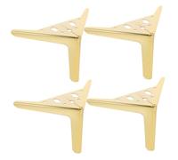 DIYEAH 4 Pezzi Gambe dell'armadio in metallo Reser di mobili Alto industriale gamba del mobile dovere piedi del mobile gambe dei mobili gambe metalliche acciaio laminato a freddo D'oro