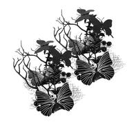 DIYEAH 4 pezzi Halloween Hair Clips Spooky Spider Web Skull Butterfly Side Clips Punk Horror Headpieces For Women Party Costumes