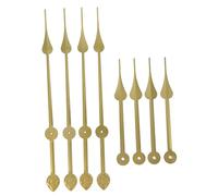 DIYEAH 4 Pezzi lancette dell'orologio da Parete Kit per Le dell'orologio Parti Mano Quarzo Moderno meccanismo dell'orologio da Parete puntatore dell'orologio di casa Alluminio d'oro